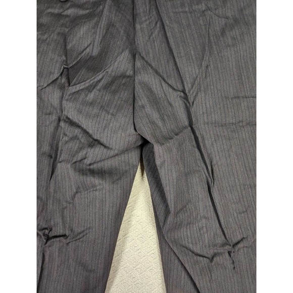 DKNY Pants Mens 32 Wool Blend Soho Fit Chino Modern Stripe Mid Rise Italy - Picture 10 of 12